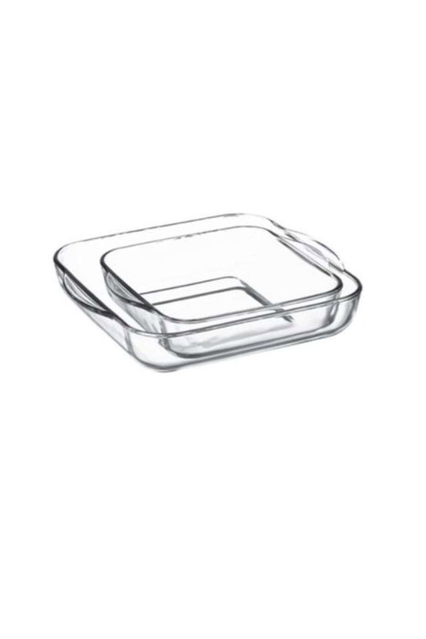 Hermia Juego de Platos de Vidrio Borosilicatado de 2 Piezas Hermia Juego de Platos de Vidrio Borosilicatado de 2 Piezas